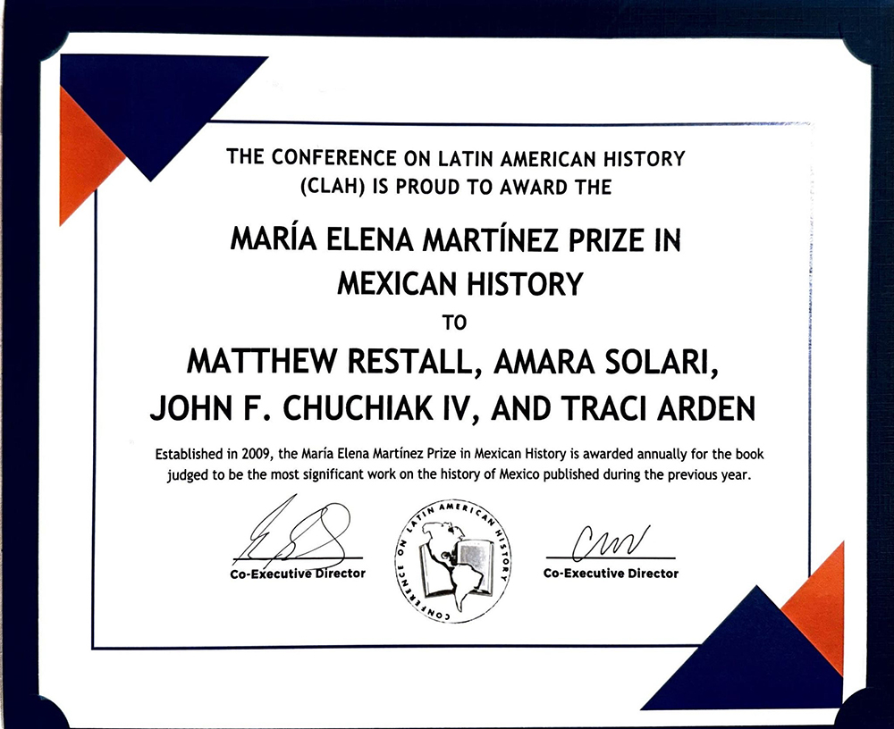 University Press of Colorado - The Friar and the Maya wins the María Elena Martínez Prize in Mexican History